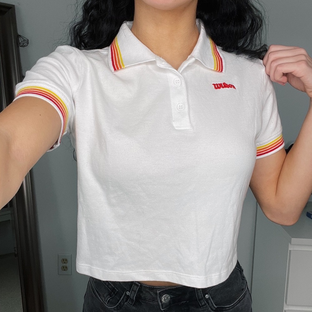 Wilson collared crop top